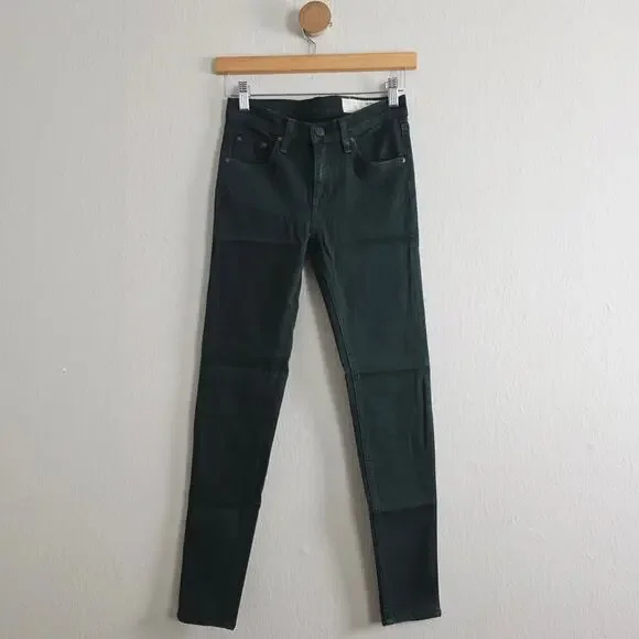 Rag & Bone Skinny Jean Forest Green Tencel Stretch Denim Style W15020337 - 25 - Picture 12 of 16